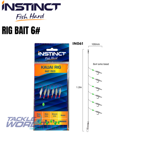 Instinct Pro Bait Jig Hook 6 Red