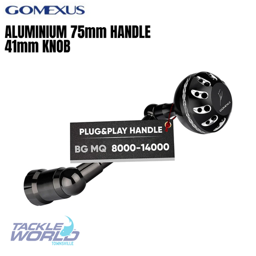Gomexus 75mm Aluminium Handle 41mm Knob Black Silver