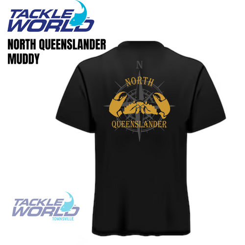North QLDer Tee Black Muddy [Size: S]