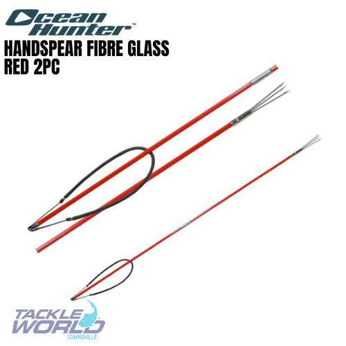 Ocean Hunter Hand Spear Fibre Glass Red 2pc