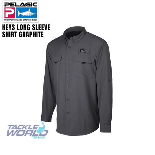 Pelagic Keys LS Fishing Shirt GRA [Size: M]