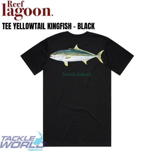 Reef Lagoon Tee Yellow Kingfish Black [Size: S]