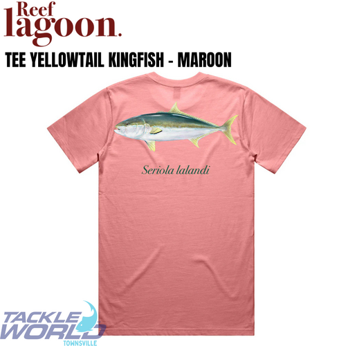 Reef Lagoon Tee Yellow Kingfish Maroon [Size: S]