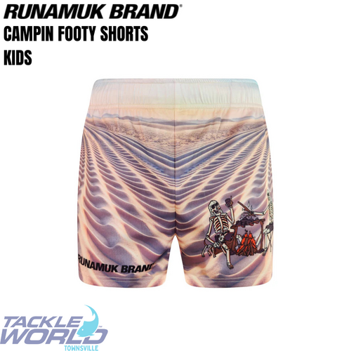 Runamuk Campin Footy Shorts Kids [Size: 8]