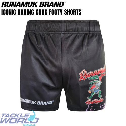 Runamuk Iconic Boxing Croc Footy Shorts [Size: XS]