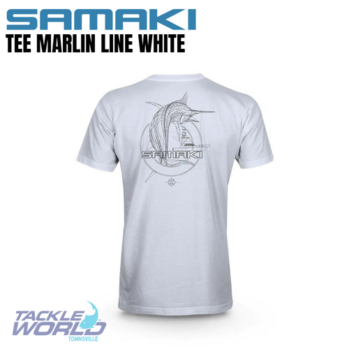 Samaki Tee Marlin Line White 2XL