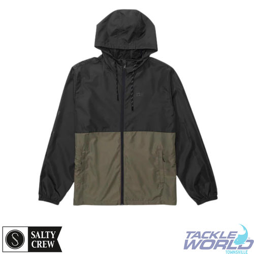 Salty Crew Surface Windbreaker Jacket S Dusty Olive