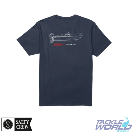 Salty Crew Whaler Schematic SS Tee M Navy