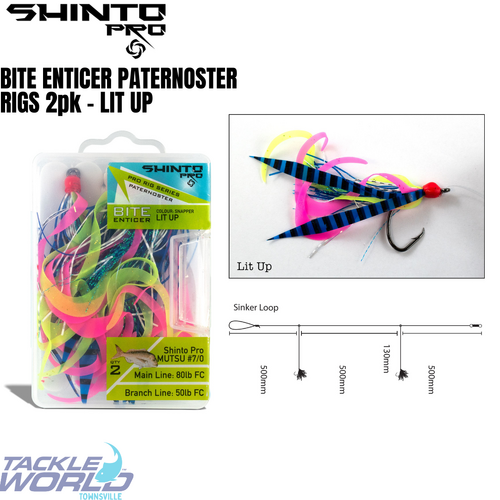 Shinto Pro Bite Enticer Paternoster 2pk 5/0 Lit Up