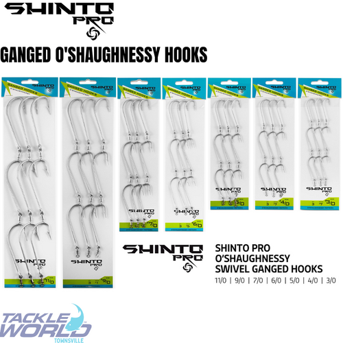 Shinto Pro Gang Hooks OS [Size: 3/0]