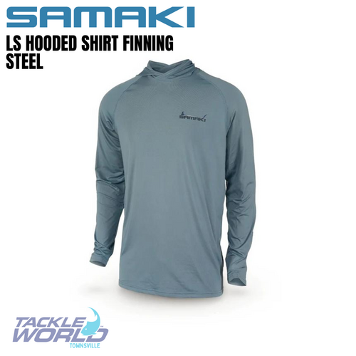 Samaki LS Hooded Shirt Finning Steel S