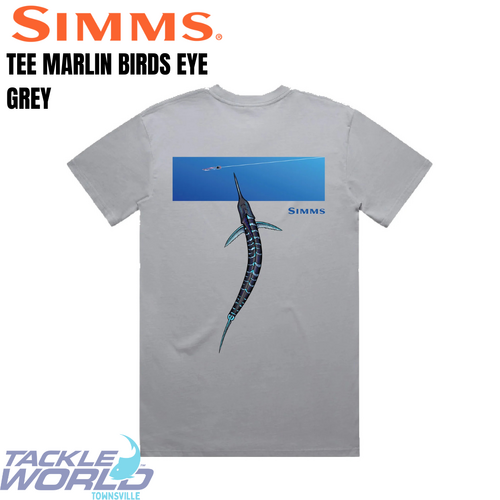 Simms Tee Marlin Birds Eye Grey [Size: M]
