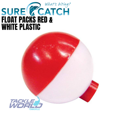 Surecatch Float 1in Red/Wht Plastic