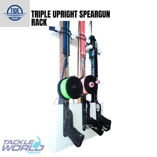 Tide FNQ Triple Upright Speargun Rack White