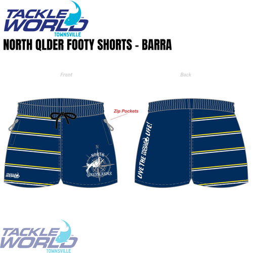 Tackle World TSV Footy Short NQ Barra XS
