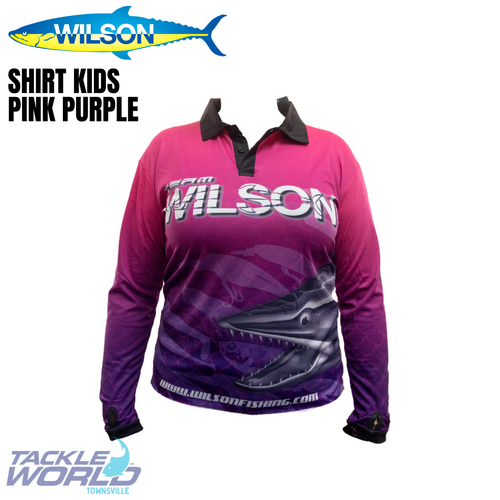 Wilson Fishing Shirt Pink Purple Kids